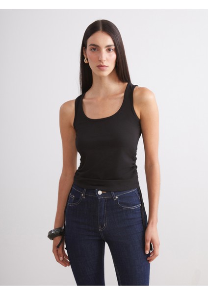 Kare Yaka Büzgülü Kadın Atlet 2'li modelleri