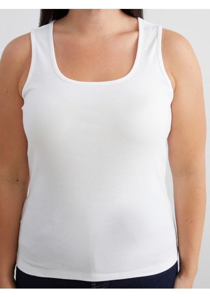 Büyük Beden U Yaka Kadın Atlet modelleri