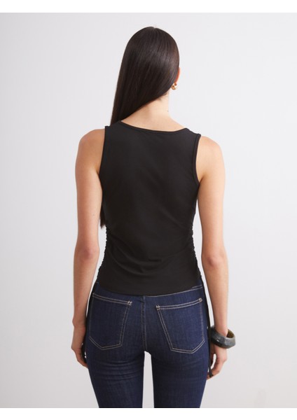 Kare Yaka Büzgülü Kadın Atlet 2'li