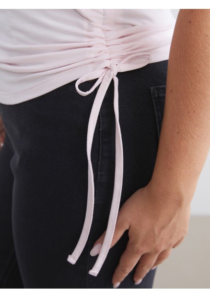 Büyük Beden Kare Yaka Büzgülü Kadın Atlet 2'li