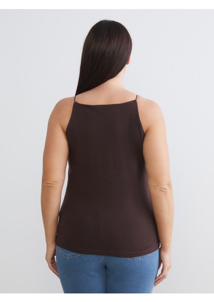 Büyük Beden Halter Yaka Kadın Atlet 2'li