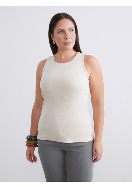 Büyük Beden Bisiklet Yaka Kadın Atlet 2'li fiyatları