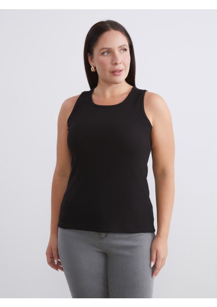 Büyük Beden Bisiklet Yaka Kadın Atlet 2'li fiyatları