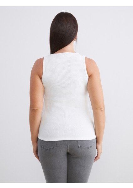 Büyük Beden Bisiklet Yaka Kadın Atlet 2'li