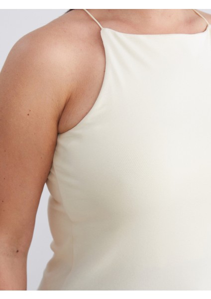 Büyük Beden Halter Yaka Kadın Atlet 2'li