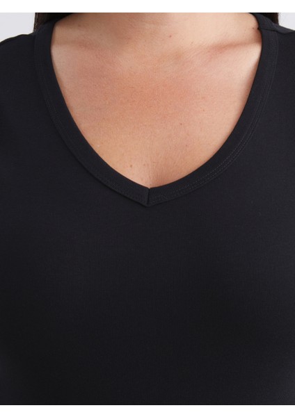 Büyük Beden V Yaka Kadın Atlet 2'li indirimleri