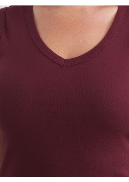 Büyük Beden V Yaka Kadın Atlet 2'li