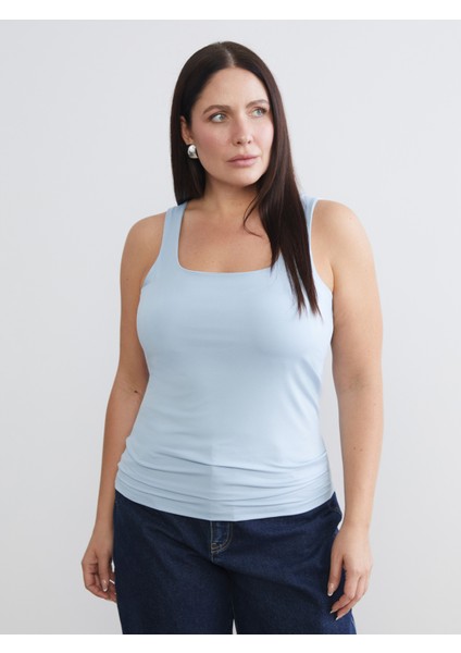 Büyük Beden Kare Yaka Kadın Atlet 2'li fiyatları