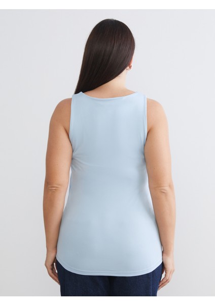 Büyük Beden Kare Yaka Kadın Atlet 2'li