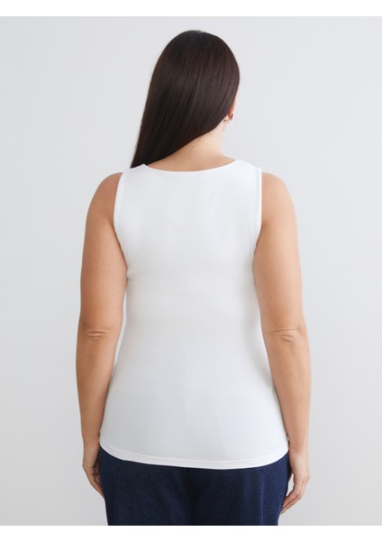 Büyük Beden Kare Yaka Kadın Atlet 2'li