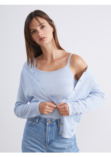 U Yaka Askılı Kadın Triko Atlet