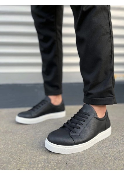 JY165 Elite Bağcıklı Cilt Erkek Günlük Sneaker Ayakkabı Cbt - Siyah fiyatları