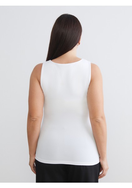 Büyük Beden Kare Yaka Kadın Atlet 2'li