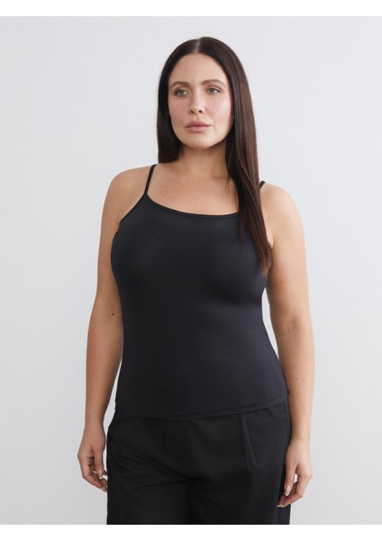 Büyük Beden Kare Yaka Askılı Kadın Atlet 2'li fiyatları