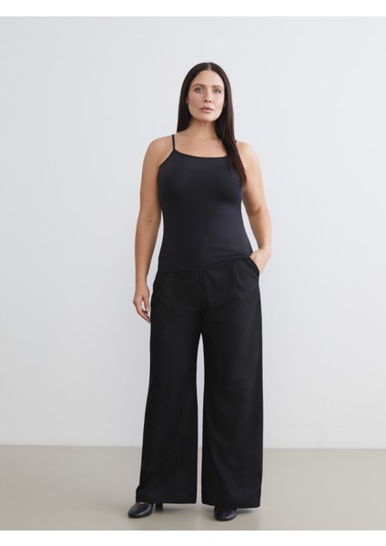 Büyük Beden Kare Yaka Askılı Kadın Atlet 2'li modelleri