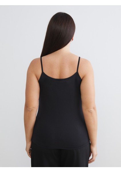 Büyük Beden Kare Yaka Askılı Kadın Atlet 2'li indirimleri