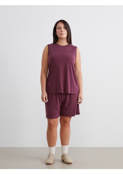 Bisiklet Yaka Modal Karışımlı Kadın Atlet fiyatları