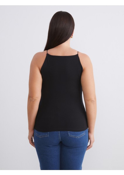 Büyük Beden Halter Yaka Kadın Atlet 2'li