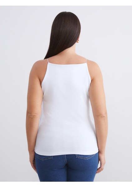 Büyük Beden Halter Yaka Kadın Atlet 2'li