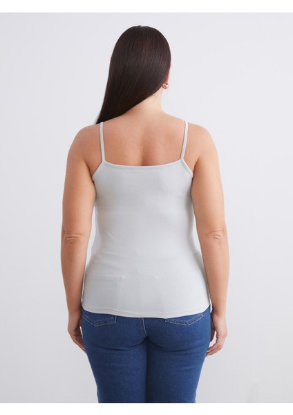 Büyük Beden U Yaka Kadın Atlet 2'li