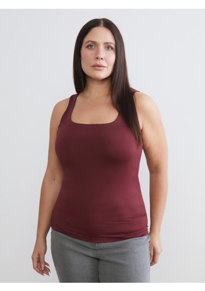 Büyük Beden Kare Yaka Kadın Atlet 2'li fiyatları