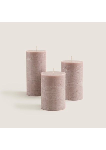 Glacier Sütun Mum 7X14 Gül Rose modelleri