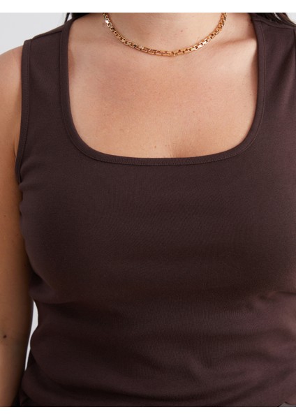 Büyük Beden U Yaka Kadın Atlet modelleri