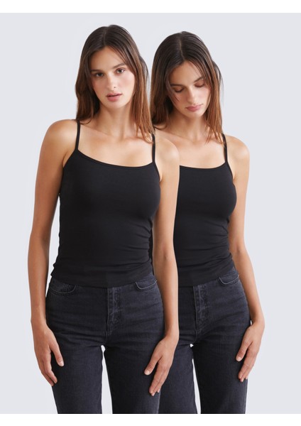 Kare Yaka Kadın Atlet 2'li