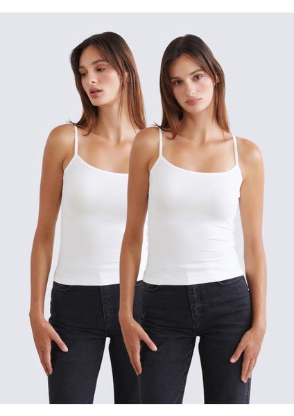 Kare Yaka Kadın Atlet 2'li