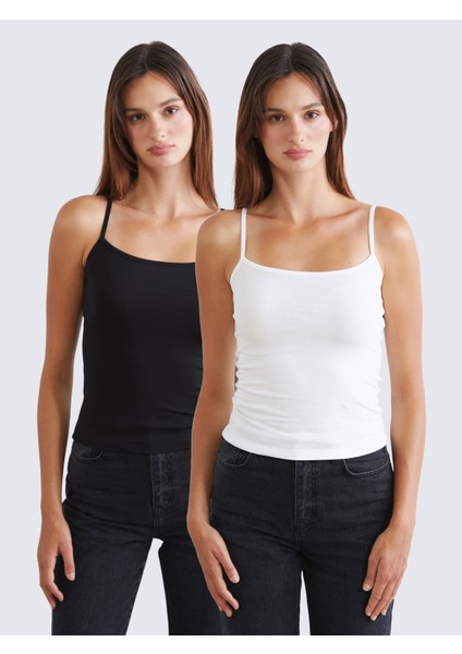 Kare Yaka Kadın Atlet 2'li