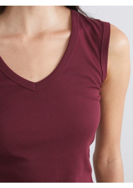 V Yaka Kadın Atlet 2'li