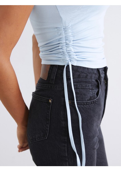 Kare Yaka Büzgülü Kadın Atlet 2'li indirimleri