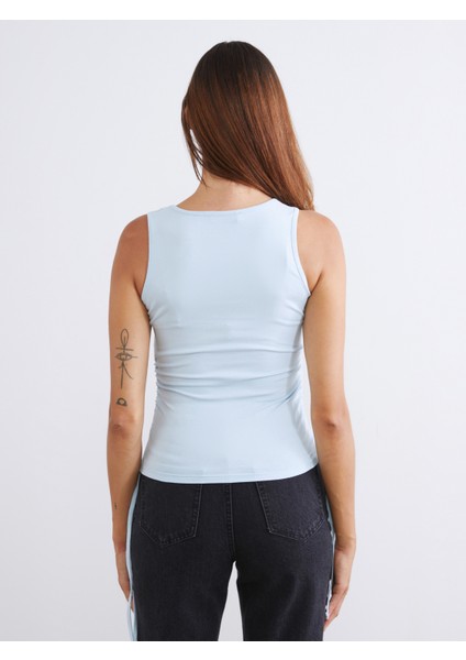 Kare Yaka Büzgülü Kadın Atlet 2'li