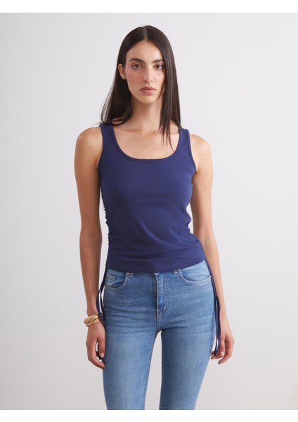 Kare Yaka Büzgülü Kadın Atlet 2'li modelleri