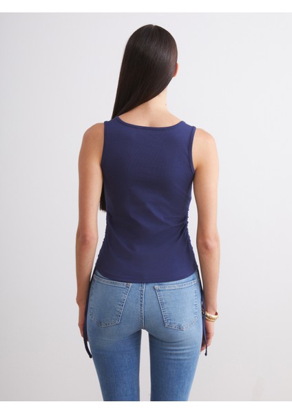 Kare Yaka Büzgülü Kadın Atlet 2'li