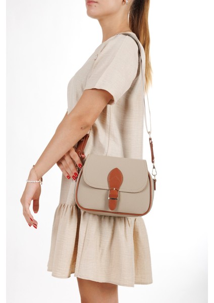 Kadın Uzun Askılı Çapraz Omuz Çantası NEW357 - Bej modelleri