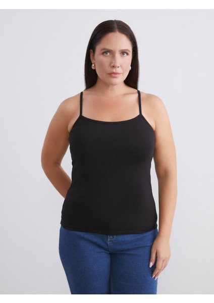 Büyük Beden U Yaka Kadın Atlet 2'li modelleri