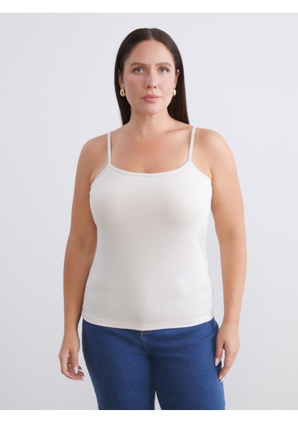 Büyük Beden U Yaka Kadın Atlet 2'li modelleri