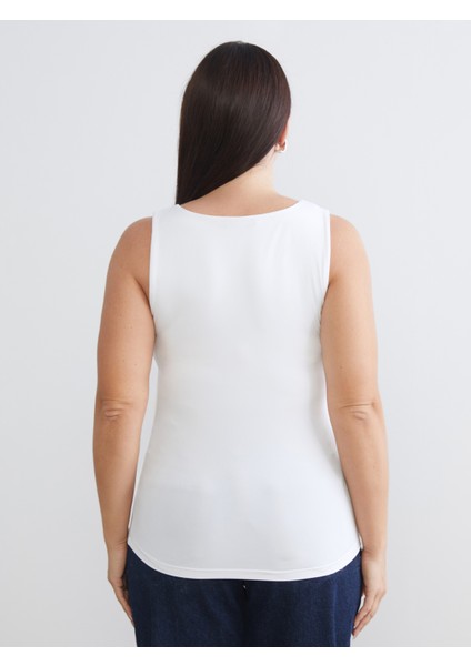 Büyük Beden Kare Yaka Kadın Atlet 2'li