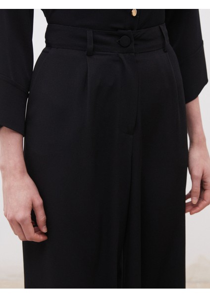 Loose Fit Krep Kadın Pantolon modelleri