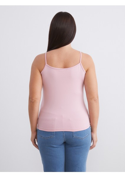 Büyük Beden Kare Yaka Askılı Kadın Atlet 2'li