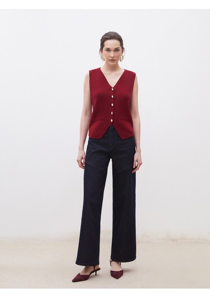 Wideleg Kadın Jean Pantolon