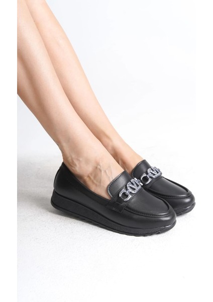 Anna Ortopedik Rahat Taban Toka Detaylı Klasik Kadın Babet Anne Ayakkabısı Cst - Siyah fiyatları