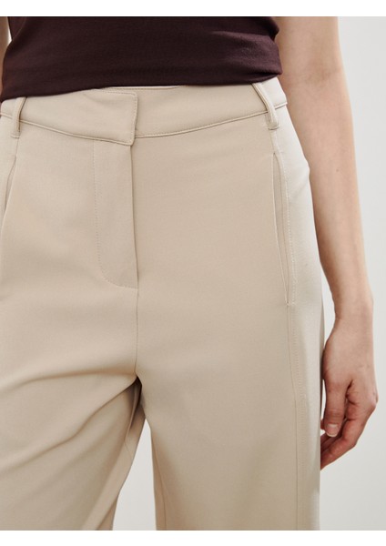 Loose Fit Krep Kadın Pantolon modelleri