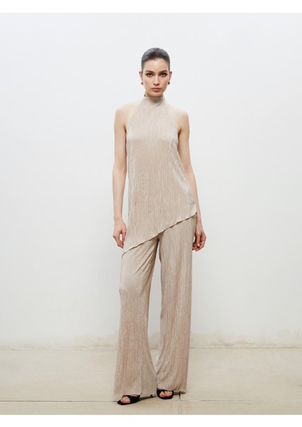 Beli Lastikli Dokulu Kadın Pantolon