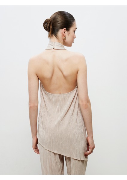 Halter Yaka Dokulu Bluz fırsatları