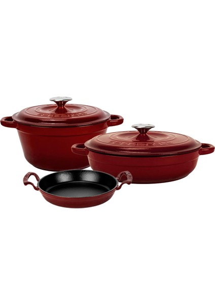 Döküm Bordo Serisi 5 Parça Set – Sıcak Lezzetler, Göz Alıcı Renk