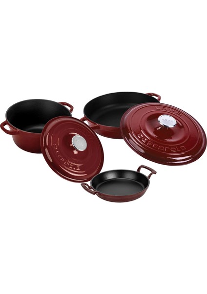 Döküm Bordo Serisi 5 Parça Set – Sıcak Lezzetler, Göz Alıcı Renk fiyatları