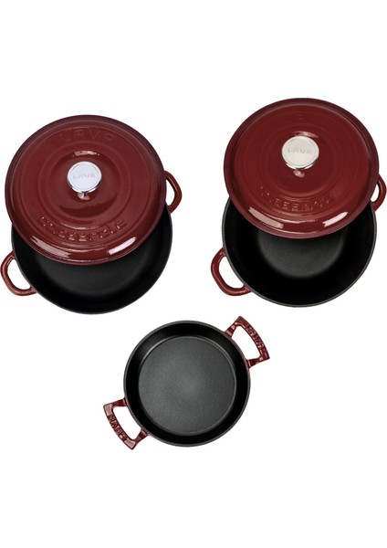 Döküm Bordo Serisi 5 Parça Set – Sıcak Lezzetler, Göz Alıcı Renk modelleri