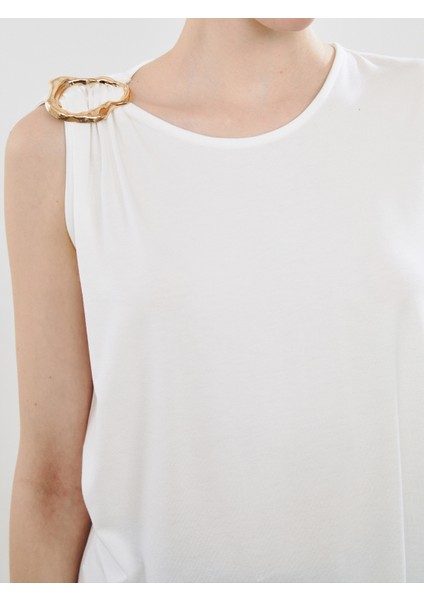 Bisiklet Yaka Aplike Detaylı Bluz modelleri